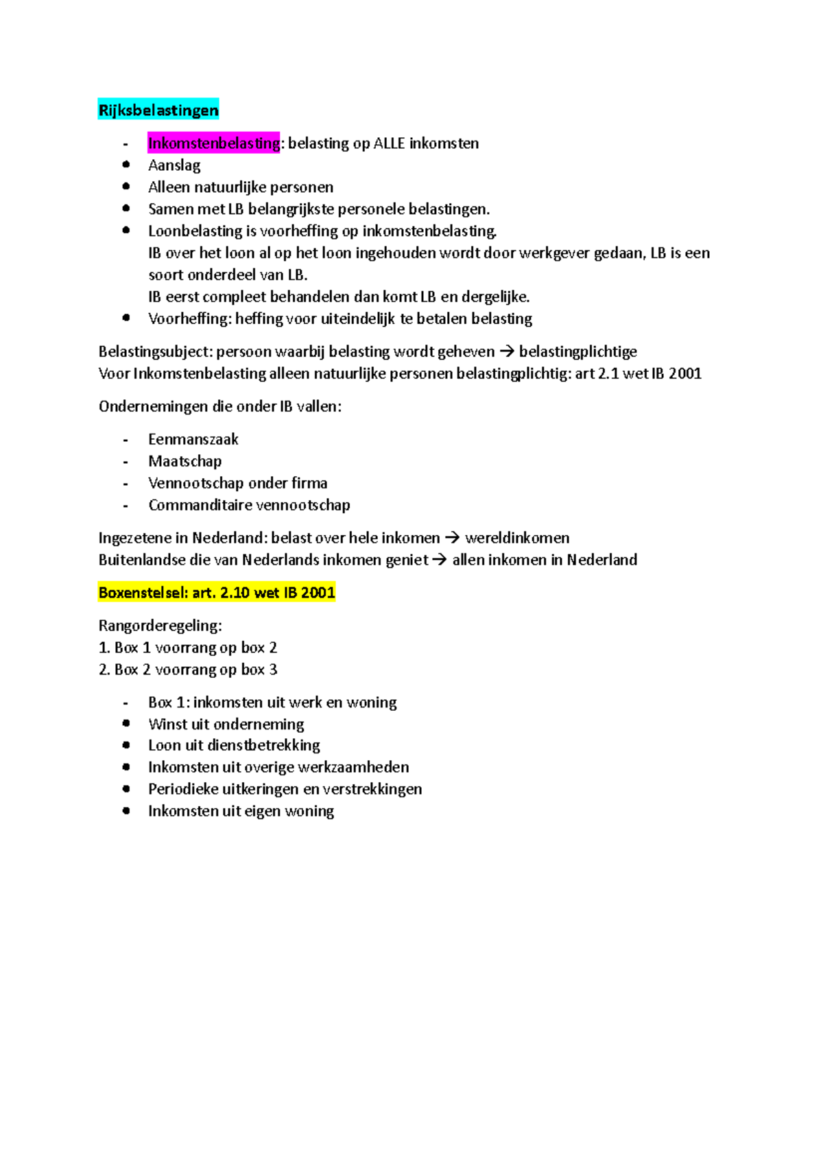 Belasting en Verzekeringsrecht: Inleiding tot Rijksbelastingen en ...