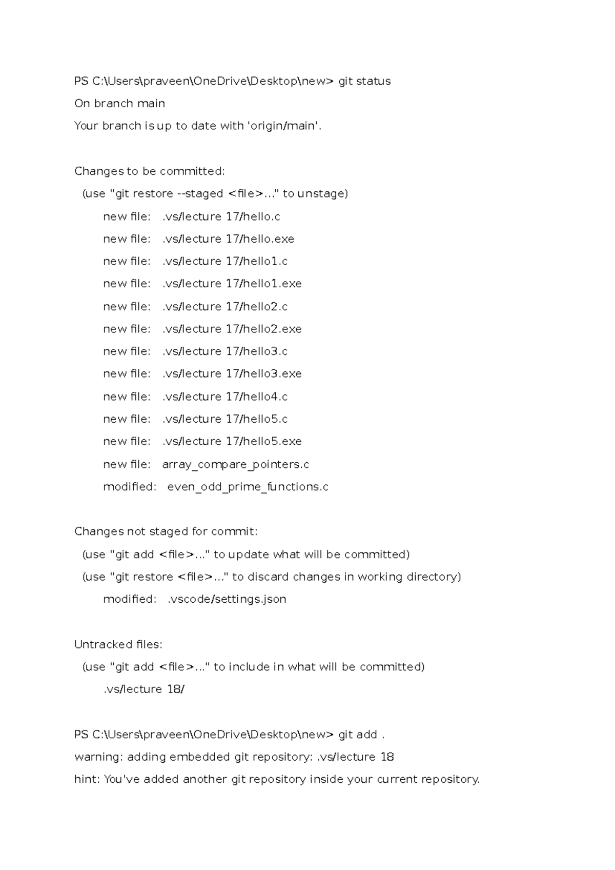 Git Push Process Overview - PS Git Commands and Workflow - Studocu