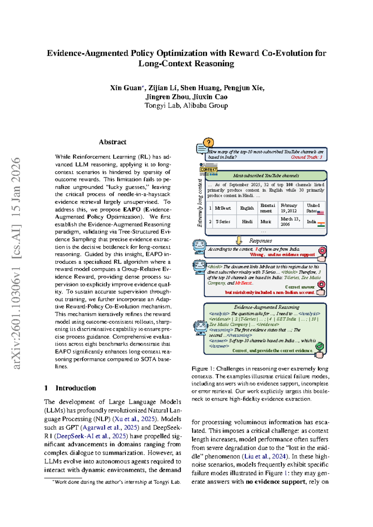 Policy Optimization for Evidence-Based Reasoning in LLMs (2601) - Studocu