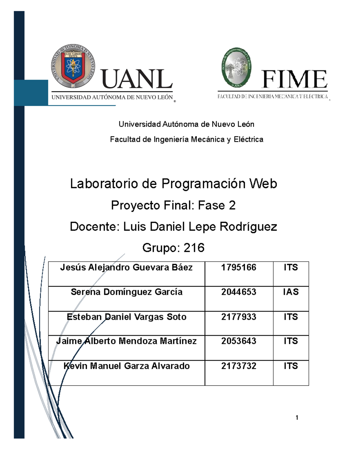 1795166 216 Final Project Phase 2 - Web Programming Lab - Studocu