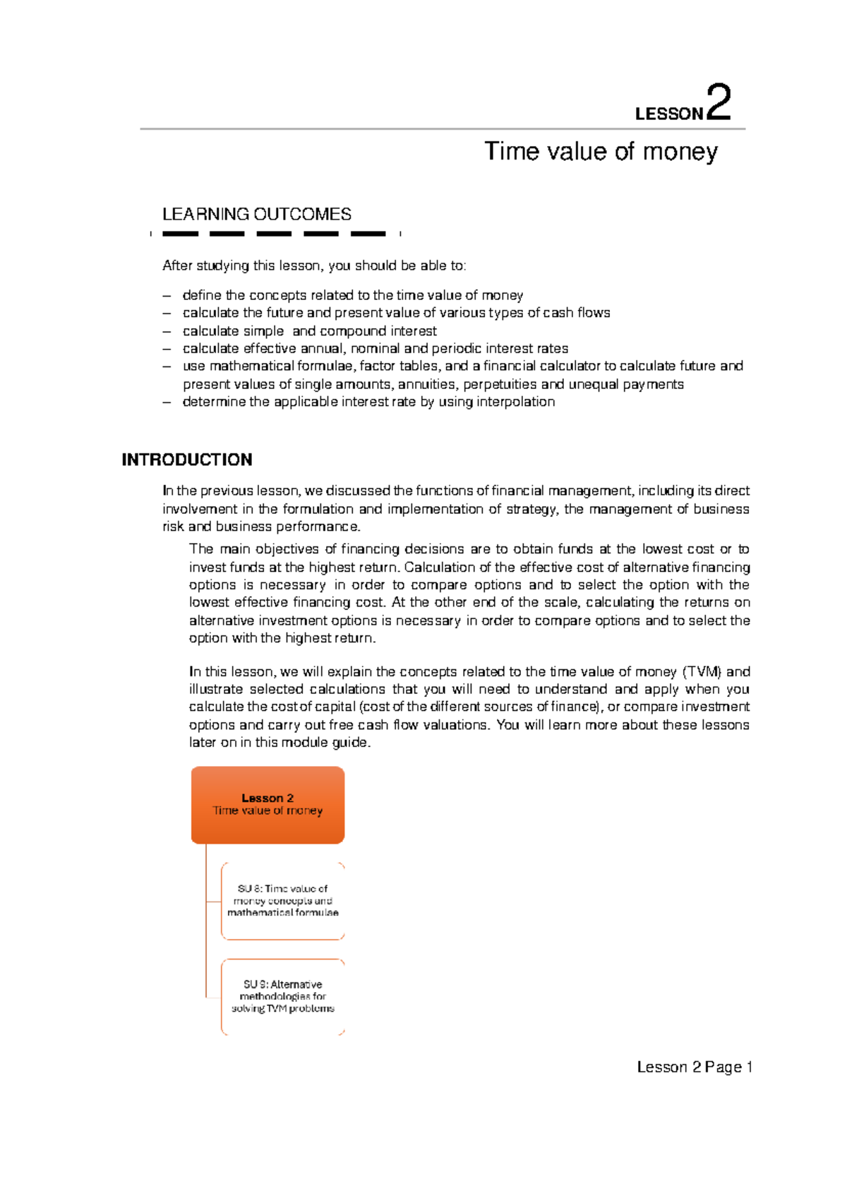 Lesson 2: Time Value of Money Concepts and Calculations - Studocu