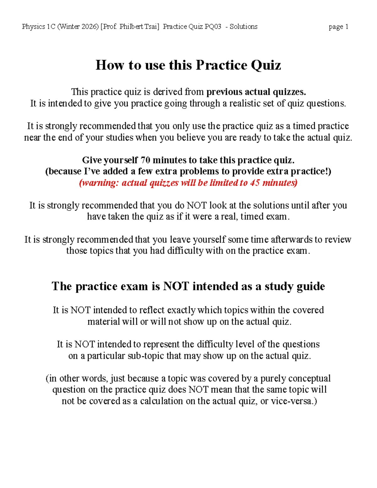 1C Wi26 Practice Quiz PQ03 Solutions - Studocu