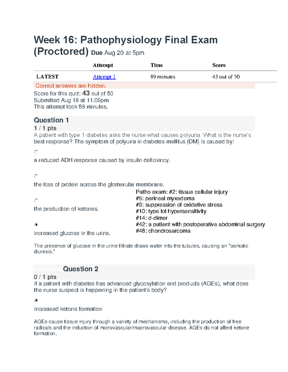 Patho 401 Final Exam Review - Key Concepts and Questions - Studocu