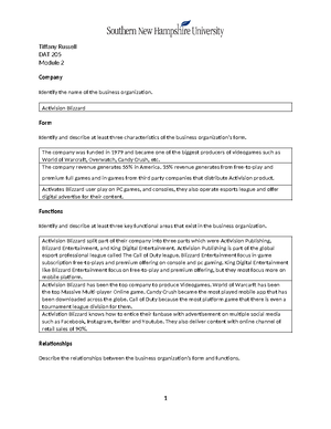 dat 223 module 5-1 - Tiffany Russell DAT 223 5-1 Assignment Data ...