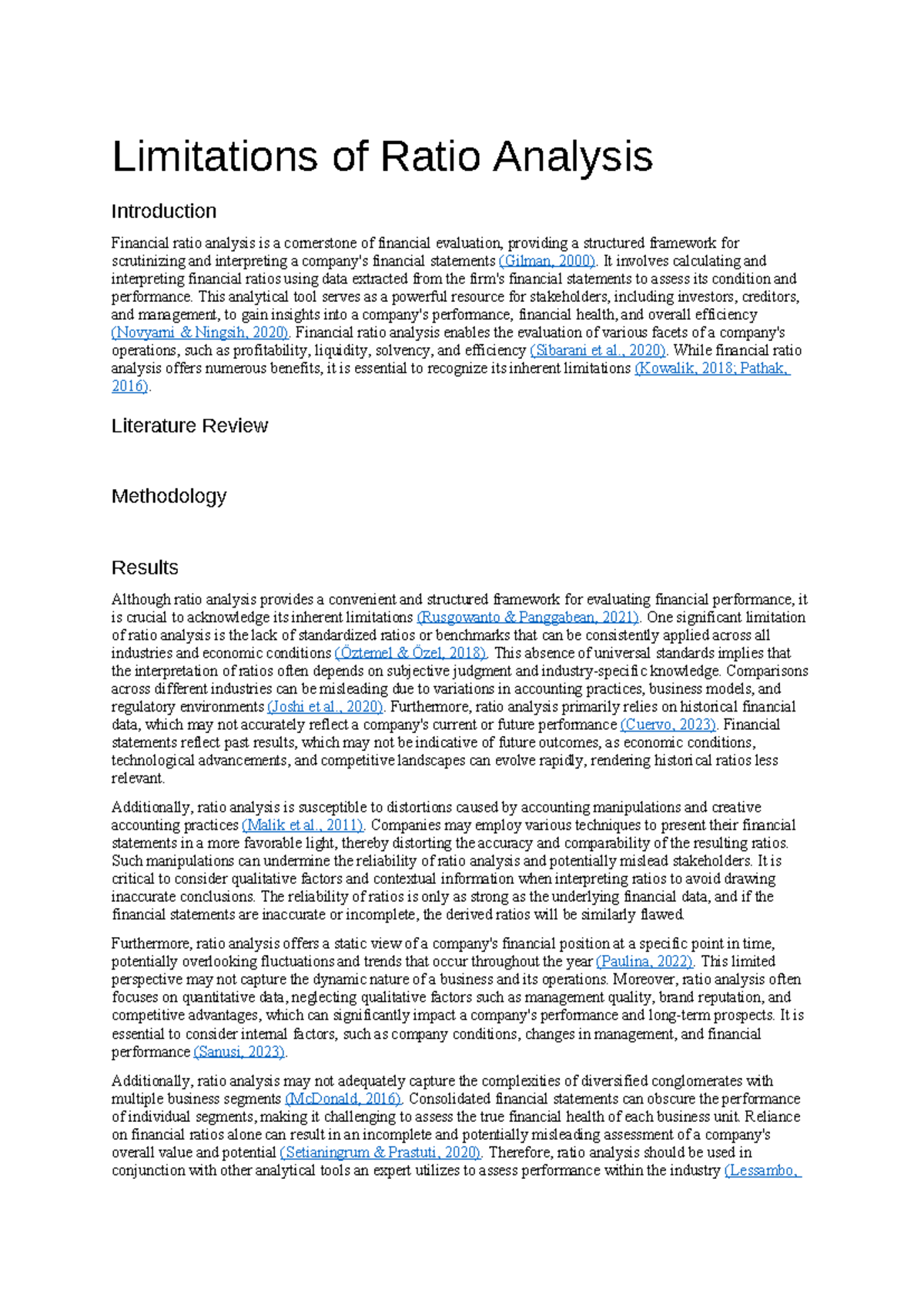 Limitations of Ratio Analysis: Insights and Challenges in Financial ...
