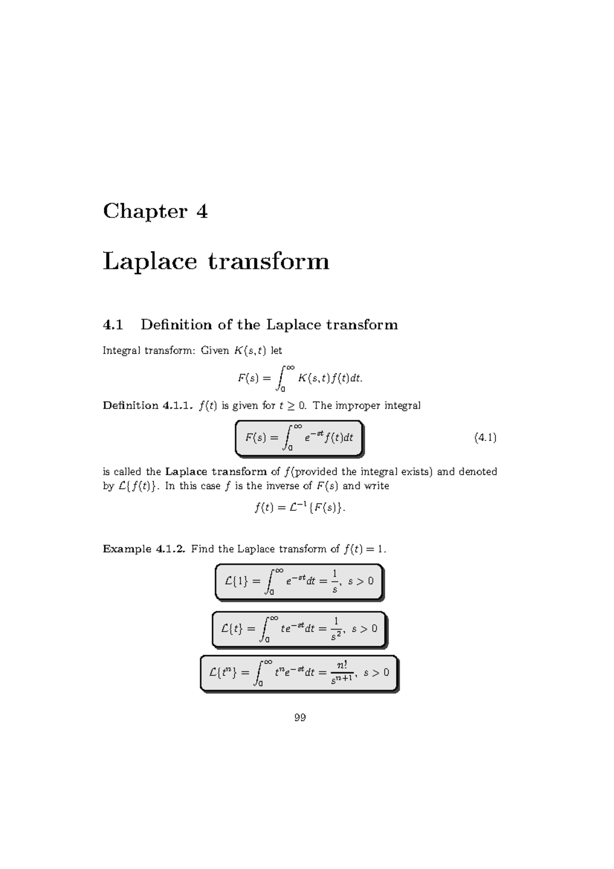 Zill-24Spring: Chapter 4 - Laplace Transform Overview and Examples ...