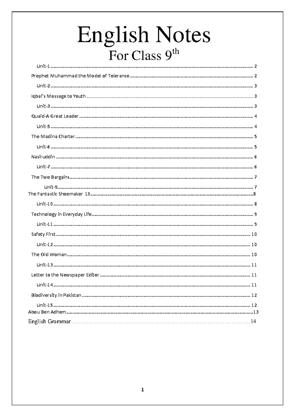 Class 9 English Final Exam Notes: Key Lessons and Themes - Studocu