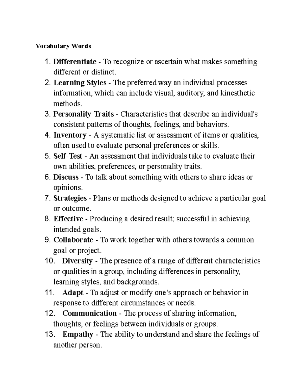 Vocab Terms for Cyber Foundations: Key Concepts and Definitions - Studocu
