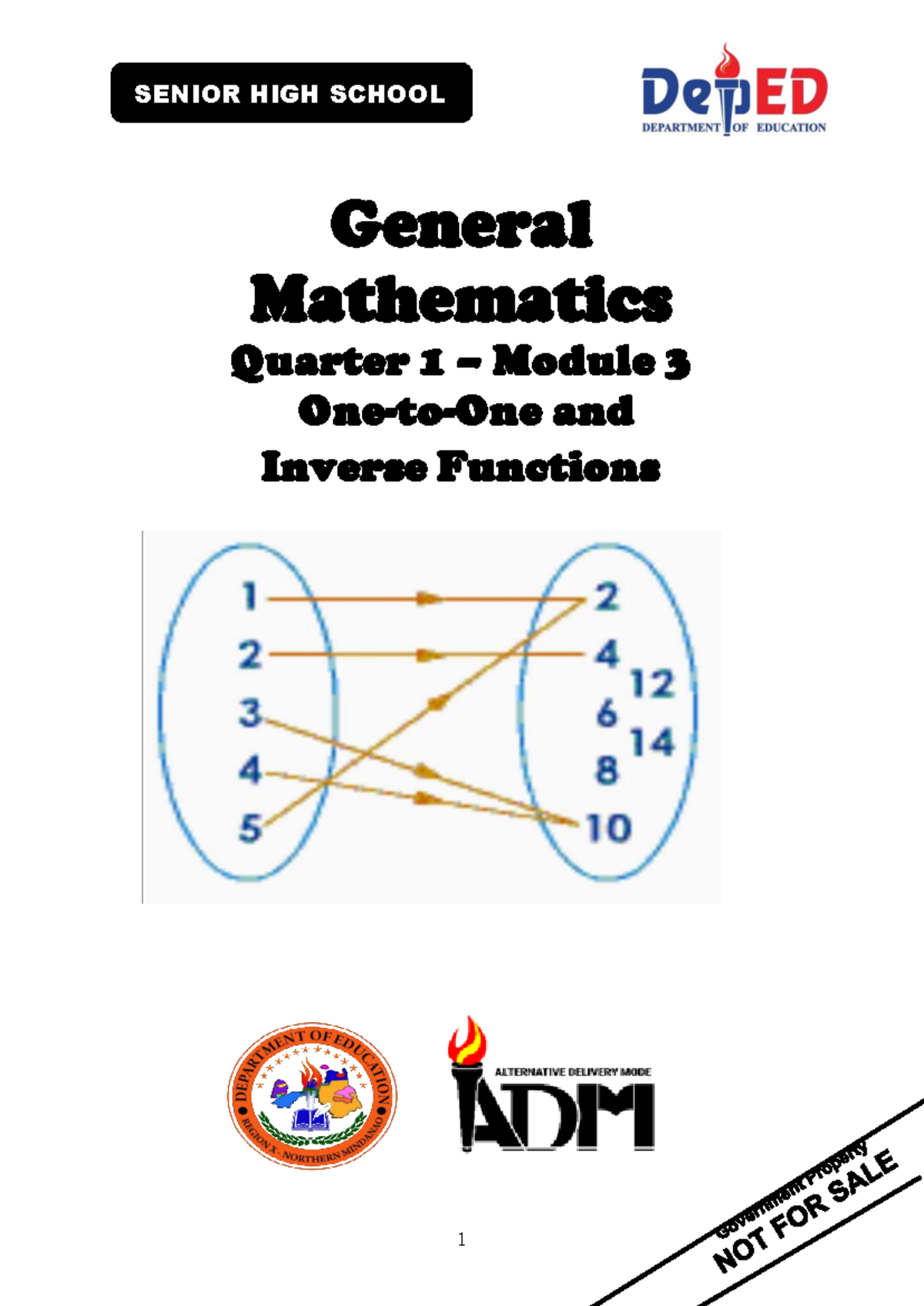 Gen Math Q1 Module 3 One-to-One-and-Inverse-Function v5 - General ...