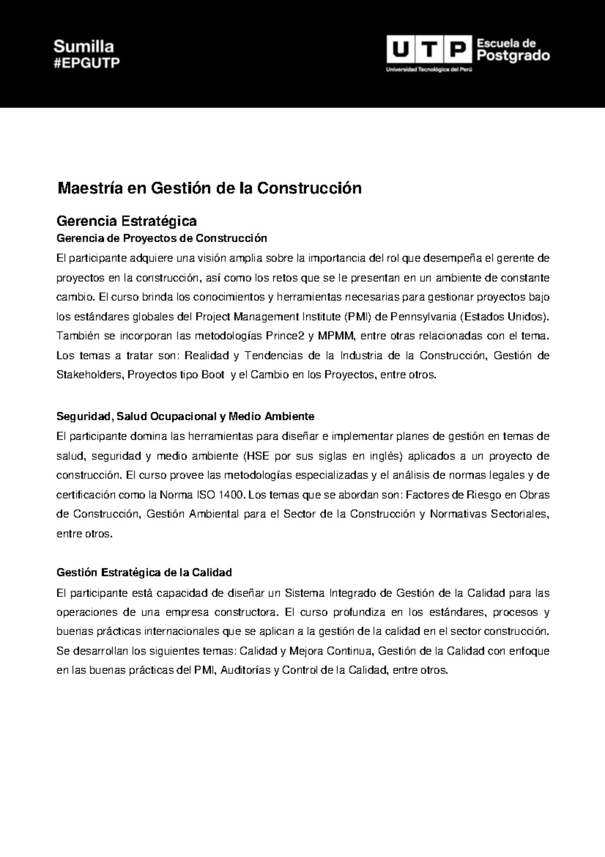Sumilla 2024 - INFORMACION DEL CURSO - Maestría en Gestión de la ...