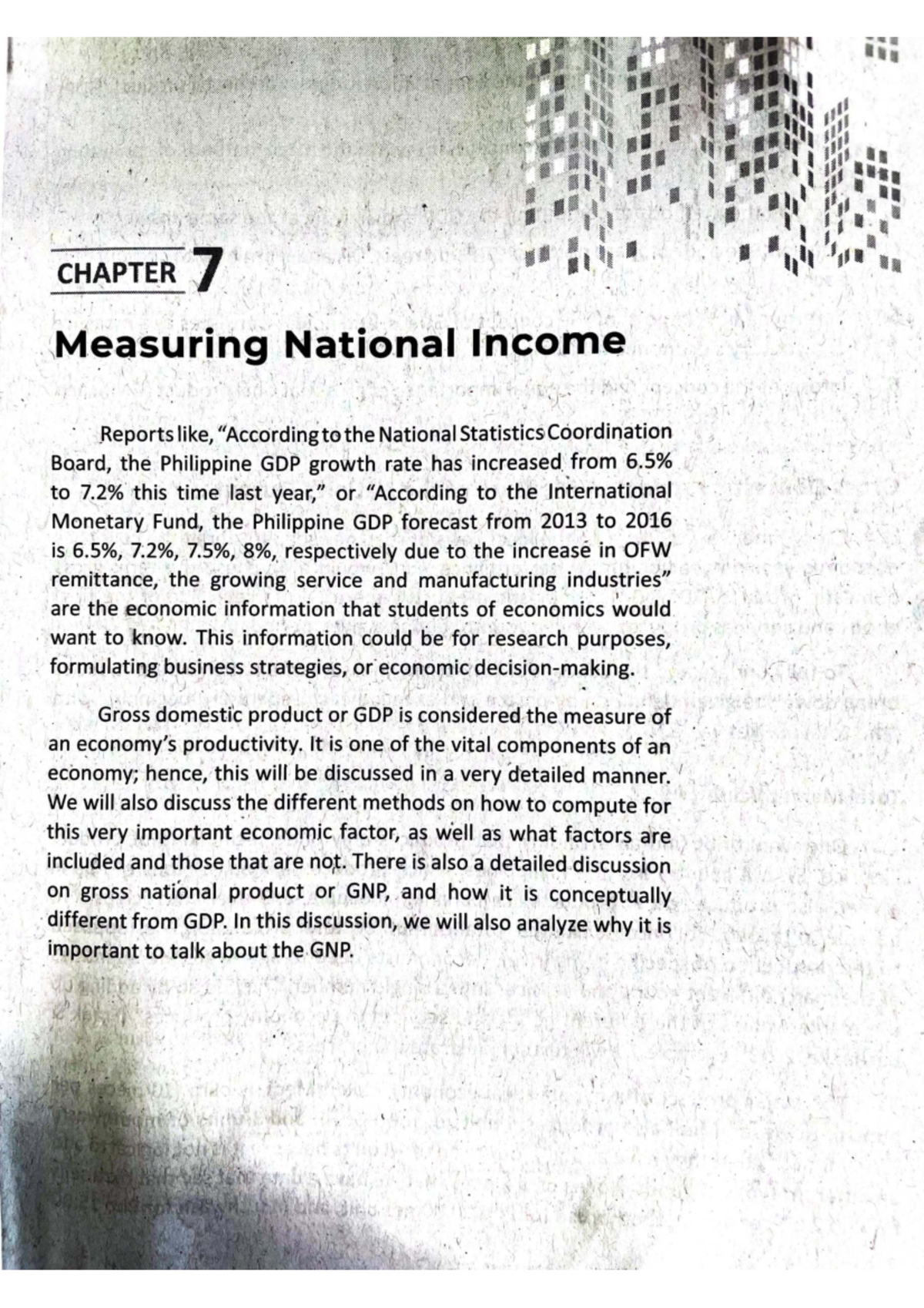 CHAPTER 7: Measuring National Income and GDP Analysis - Studocu