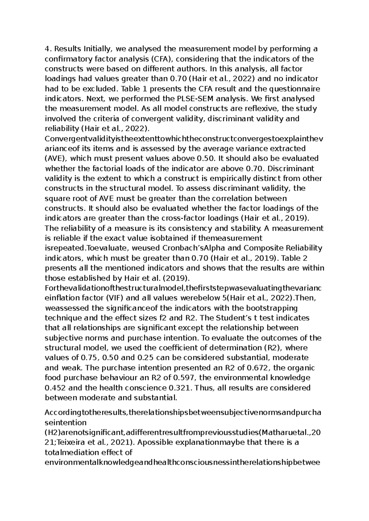 CFA and fsQCA Analysis of Organic Food Purchase Intentions - KNHN - Studocu