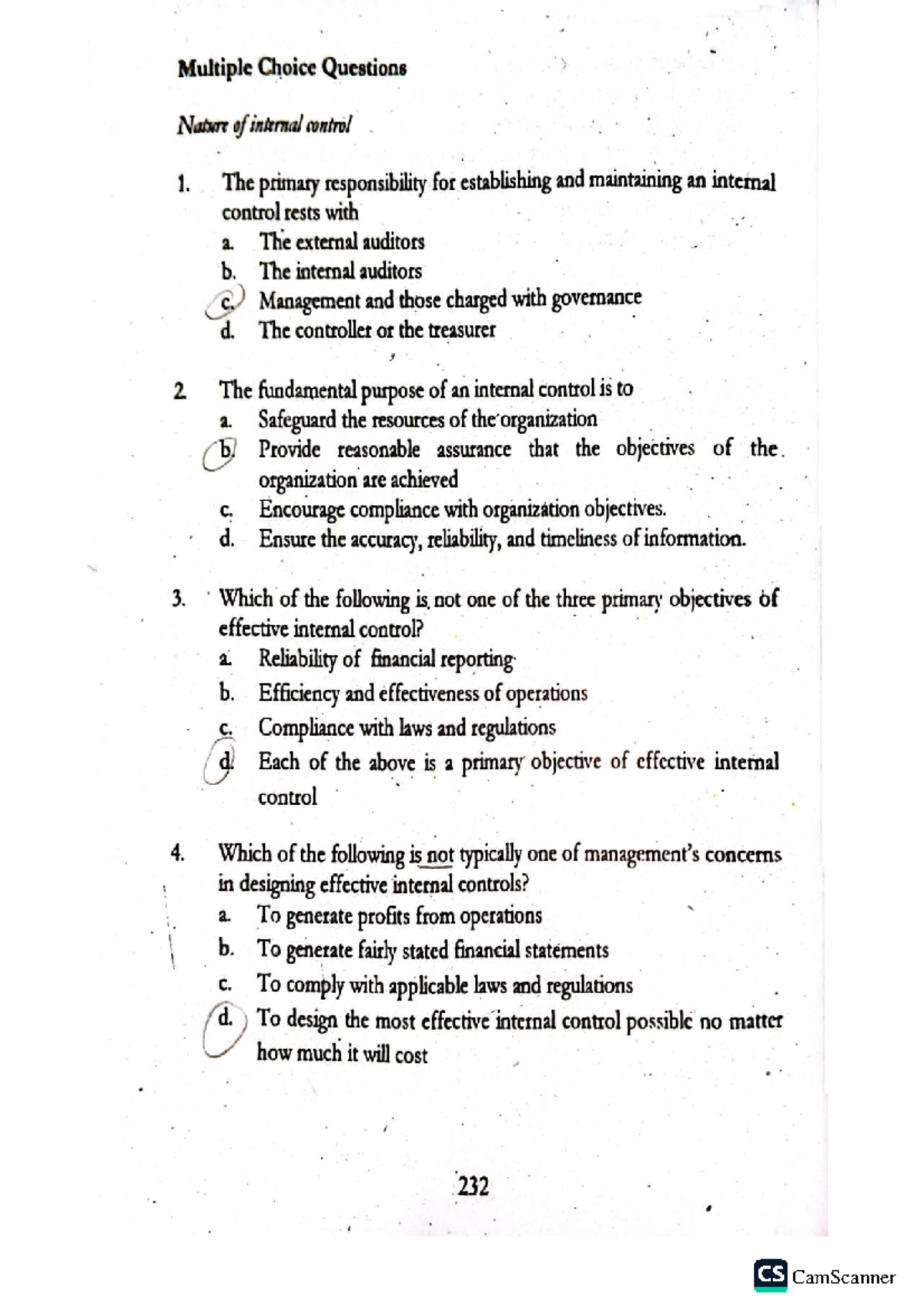 Internal Audit Notes for ACCT 101: Internal Control Concepts - Studocu