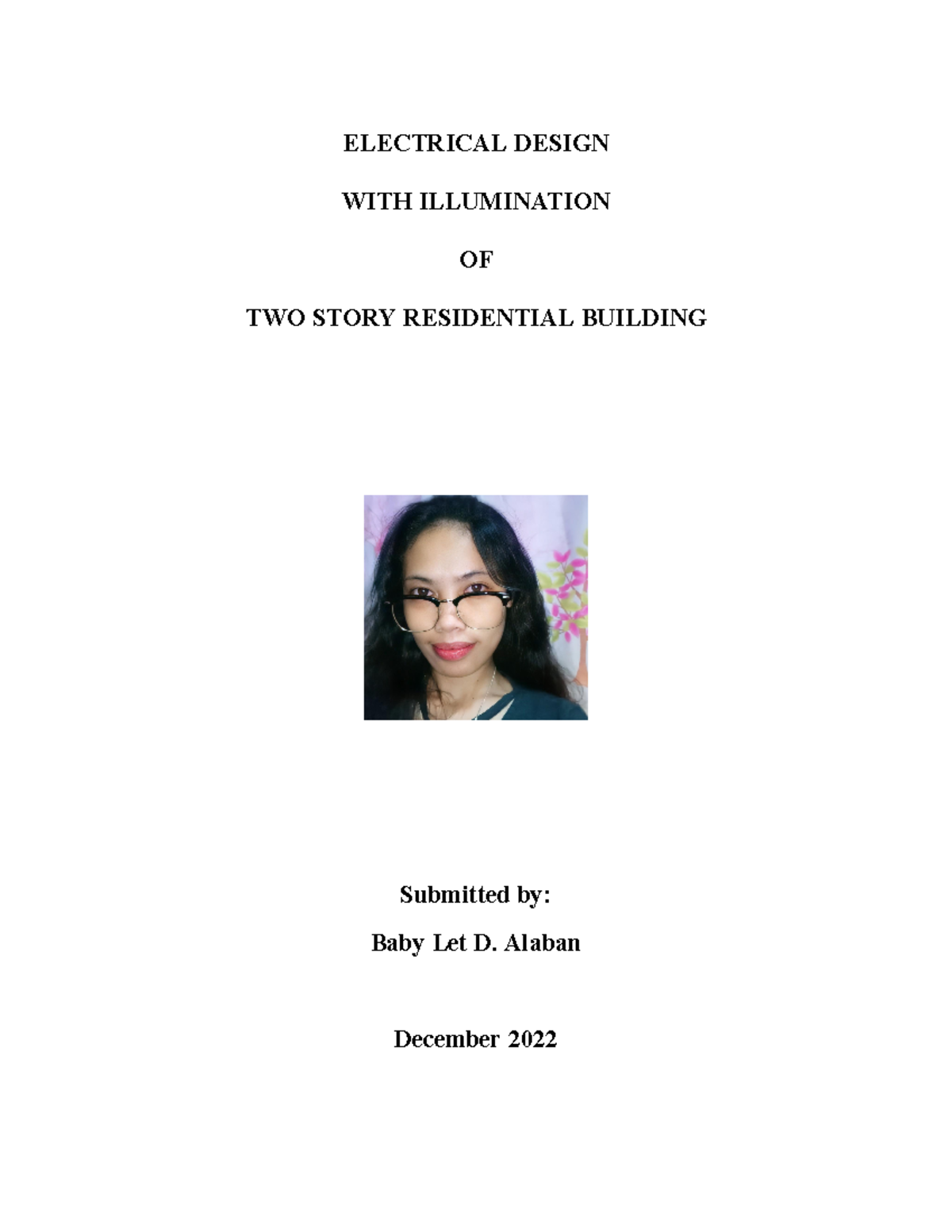 Electrical Design for Two Story Residential Building - ED 101 - Studocu
