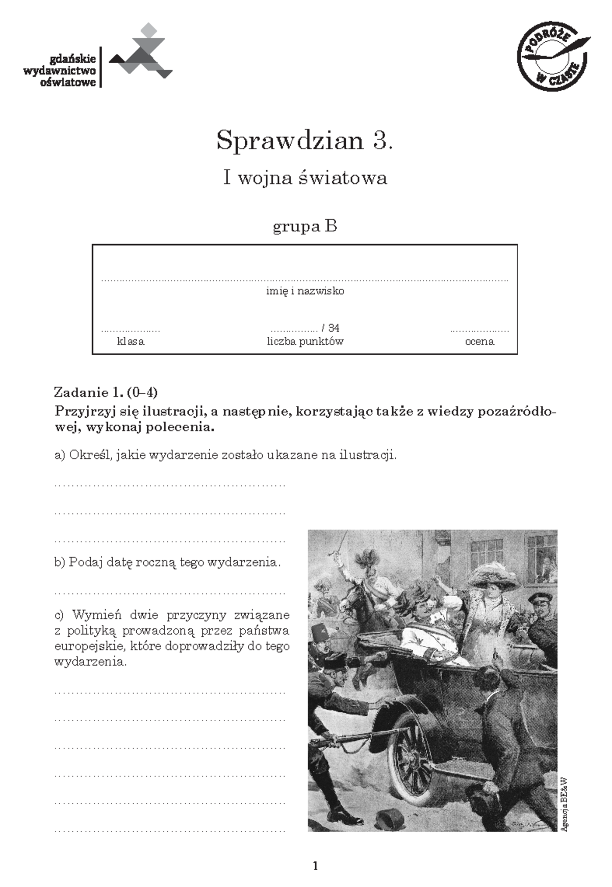 Wojna I Wojskowość Sprawdzian Działy 1-3