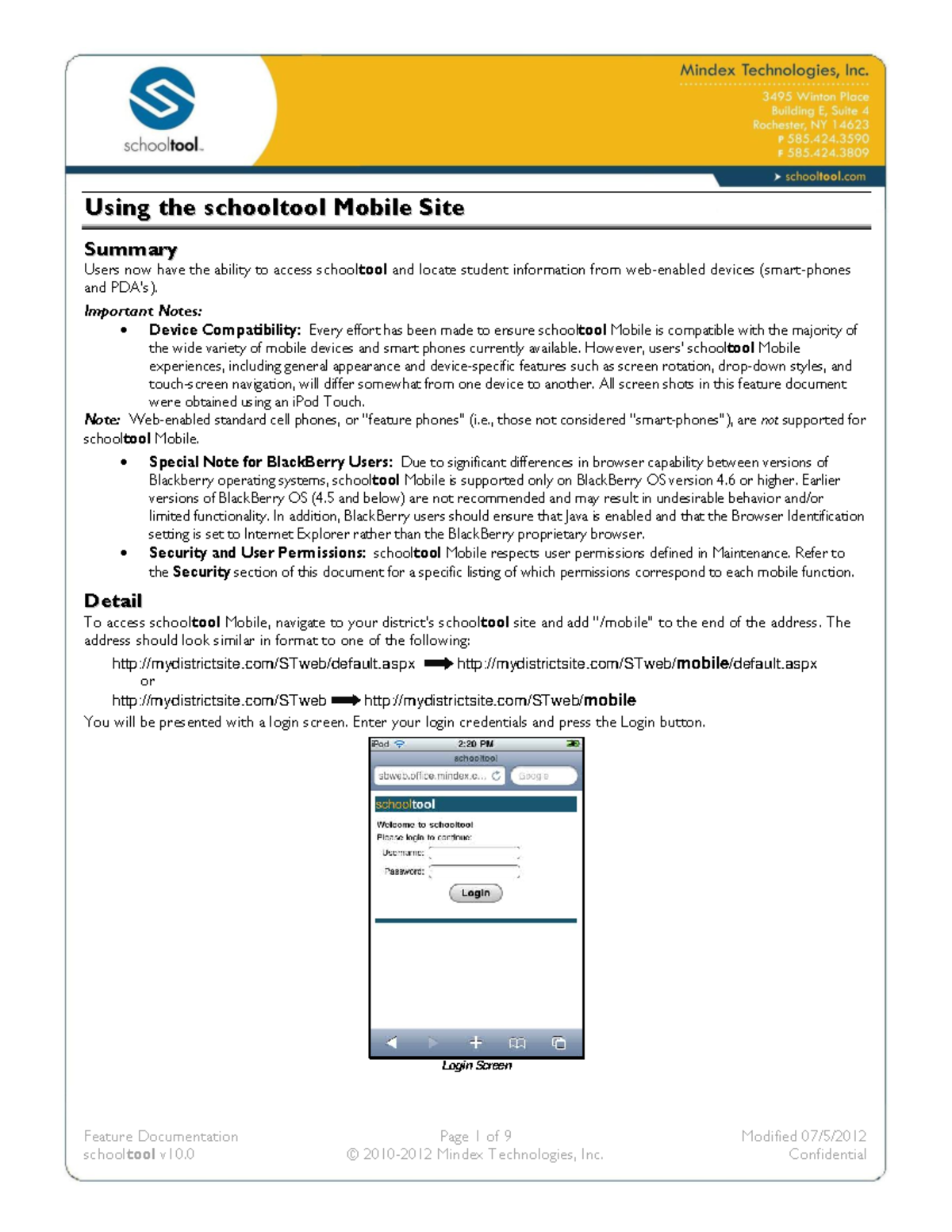 Using the Schooltool Mobile Site: User Guide v10.0 - Studocu