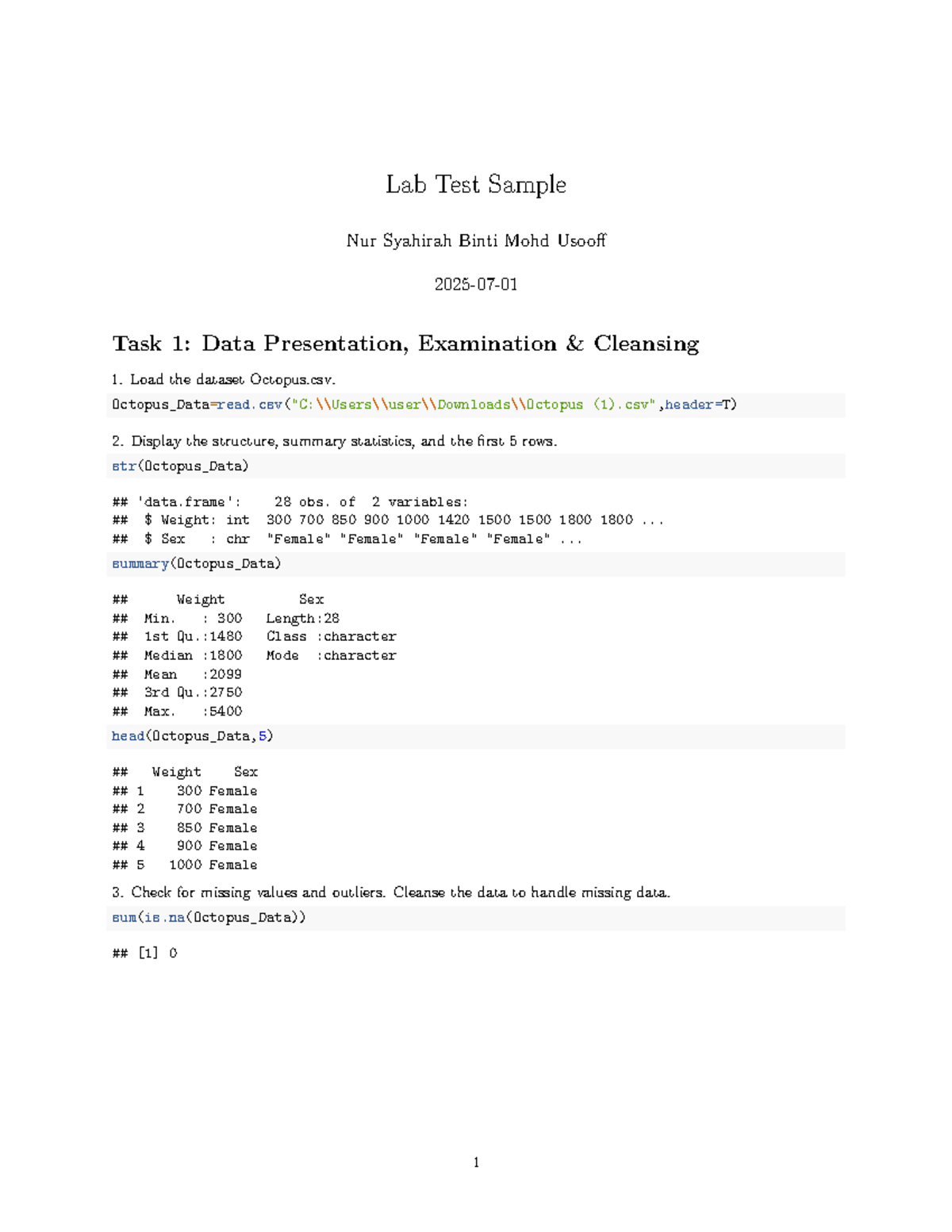 LAB TEST Sample DSC551: Data Presentation & Analysis - Studocu