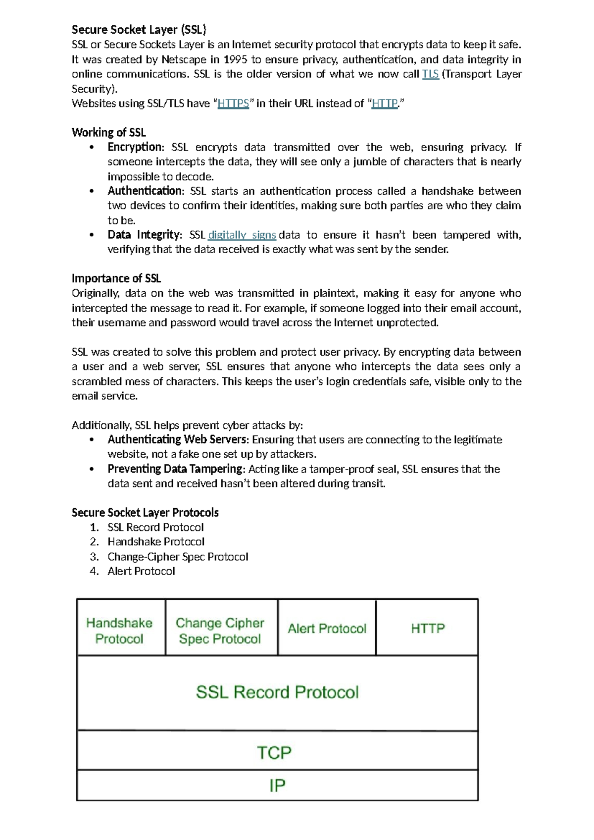 CNS Module 4 - Secure Socket Layer (SSL) Overview and Protocols - Studocu