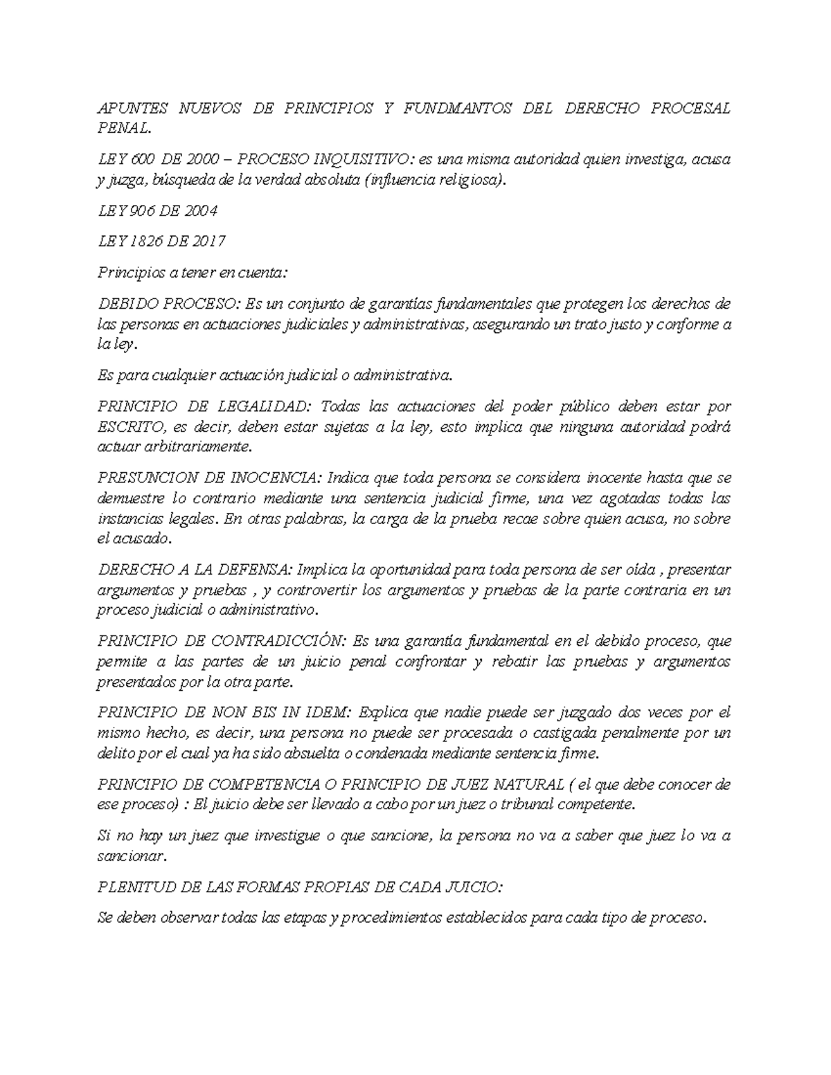 APUNTES NUEVOS DE PRINCIPIOS Y FUNDAMENTOS DEL DERECHO PROCESAL PENAL ...