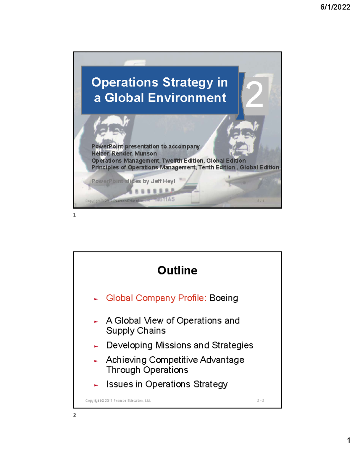 Ch02-2: Operations Strategy in a Global Environment - Notes - Studocu