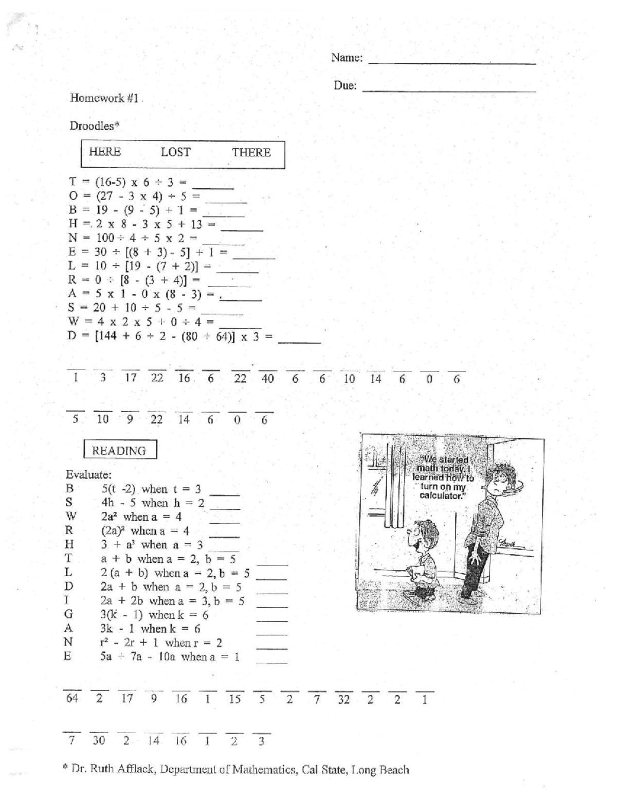 Psychology 108 Homework: Levels of Measurement & Data Analysis - Studocu