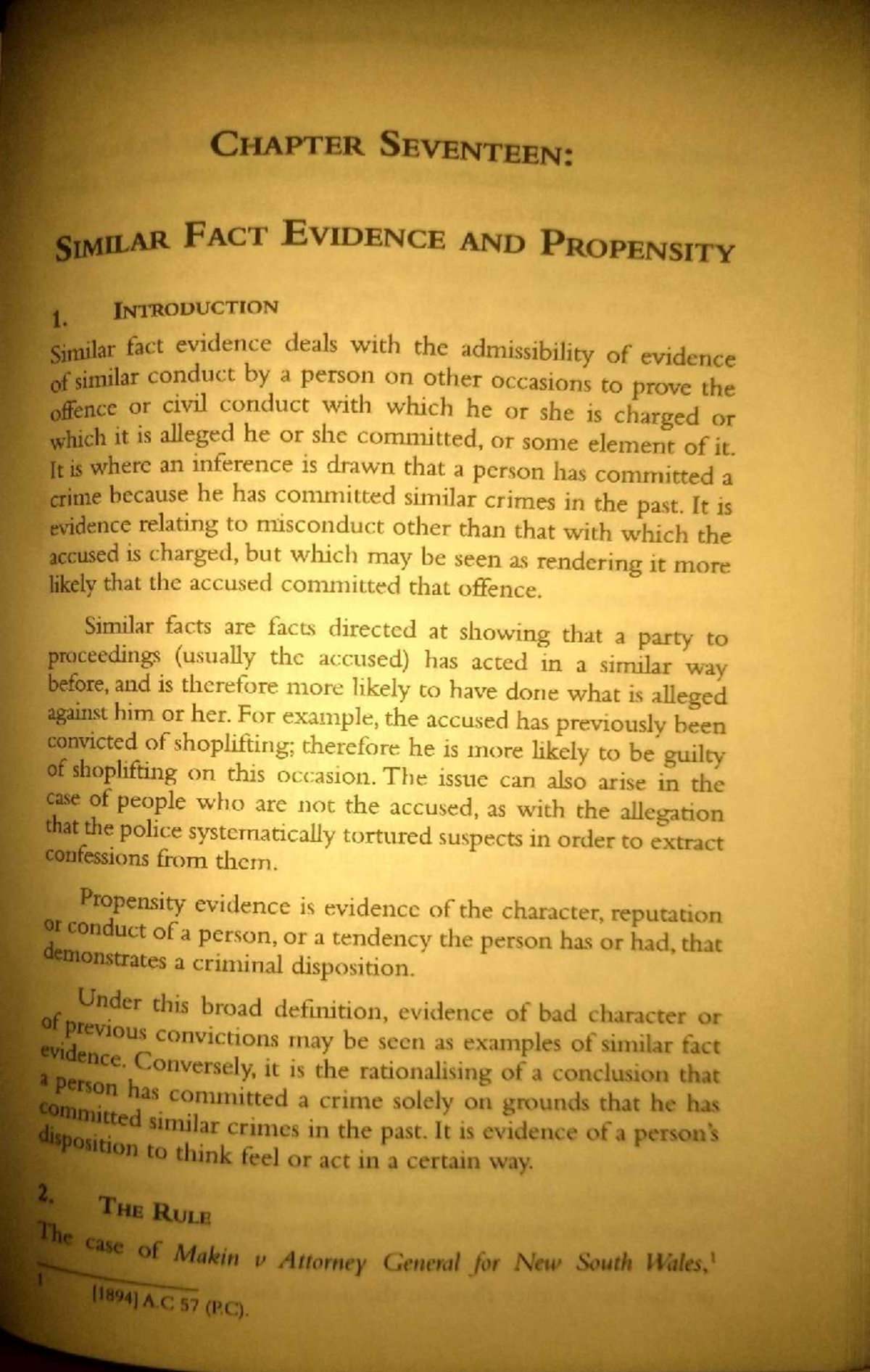 CHAPTER 17: SIMILAR FACT EVIDENCE AND PROPENSITY - A COMMENTARY - Studocu