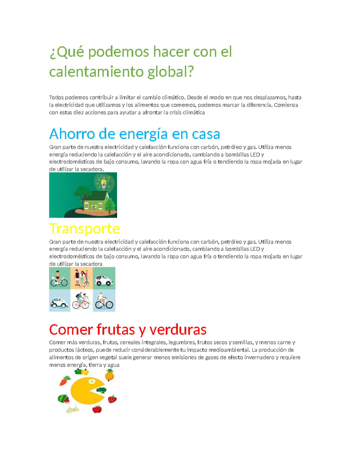 Acciones Clave para Combatir el Calentamiento Global - Estrategias ...