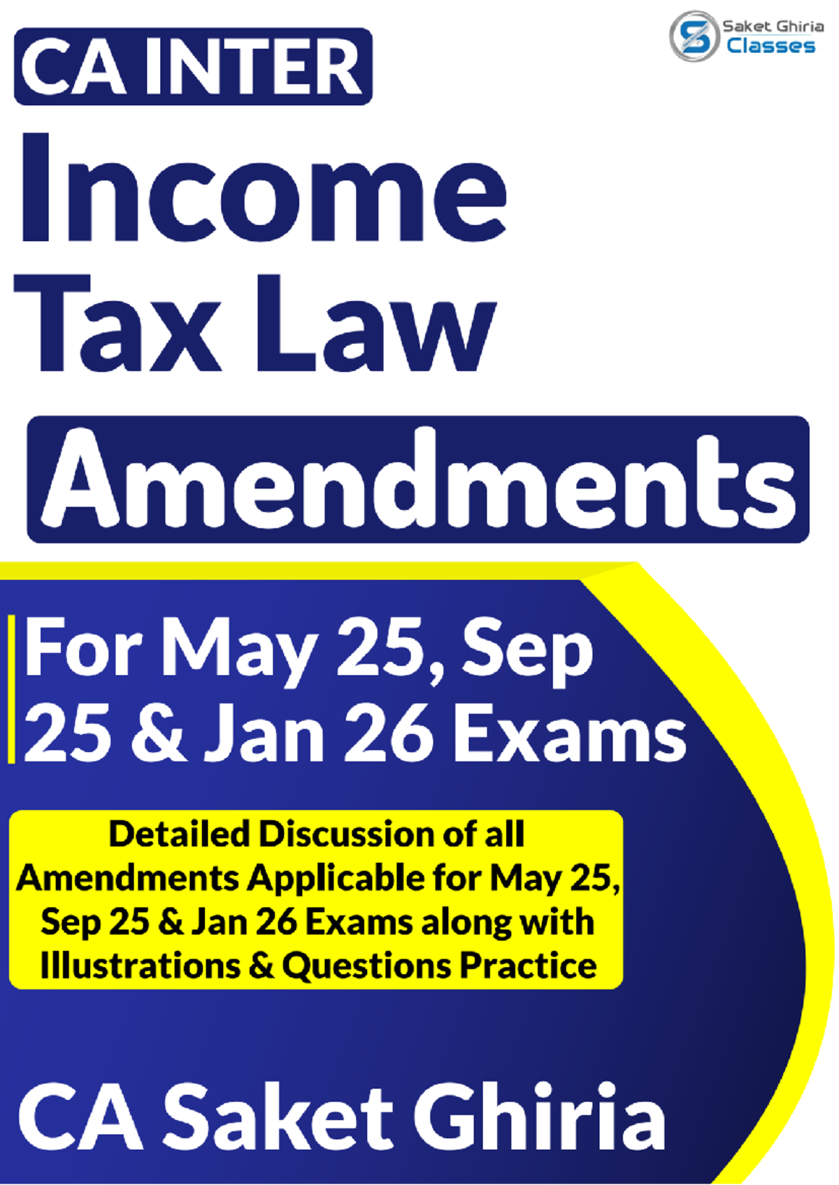CA Inter DT Amendment Notes for May 2025, September 2025 & January 2026 ...