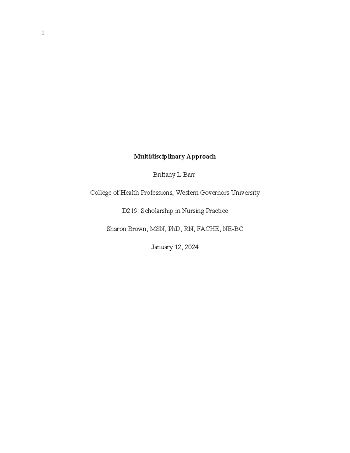 D219 - Multidisciplinary Approach in Cancer Care: EBP Overview - Studocu