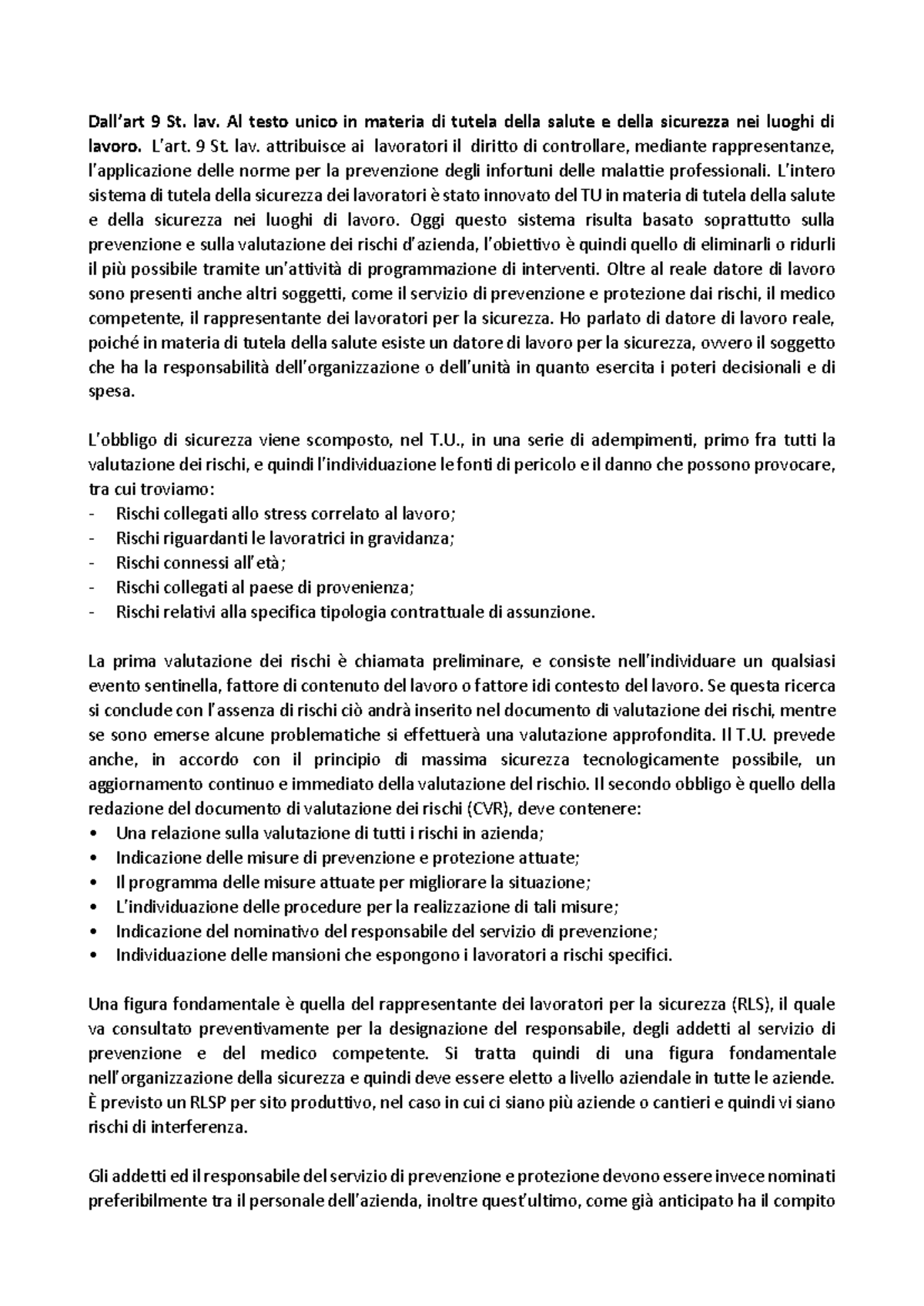 Art. 9 Statuto dei Lavoratori: Sicurezza e Salute nei Luoghi di Lavoro ...