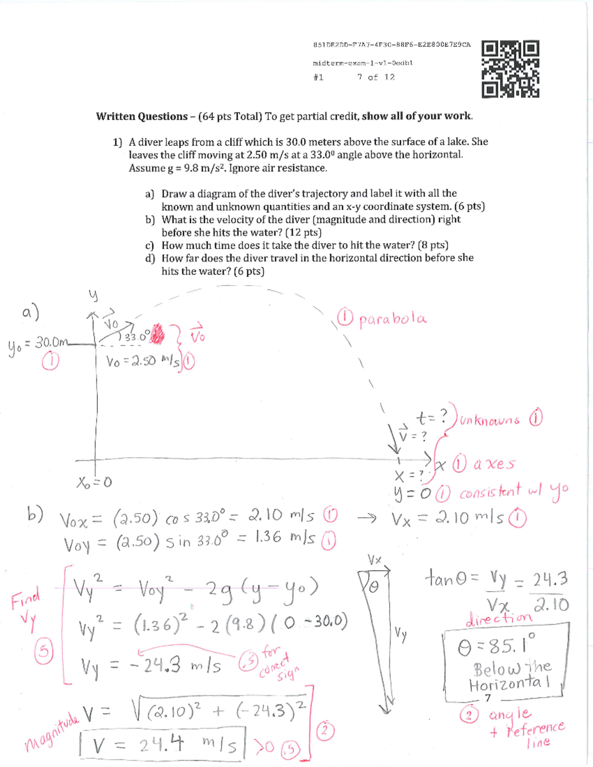 Midterm 1 Written Problems and Solutions Analysis - Studocu