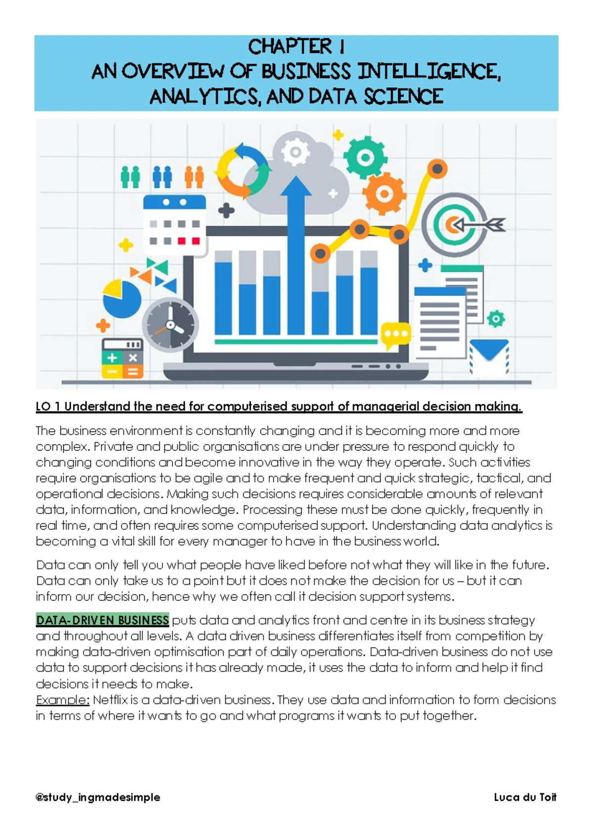 Chapter 16: Risk Analysis & Simulation in Prescriptive Analytics - Studocu
