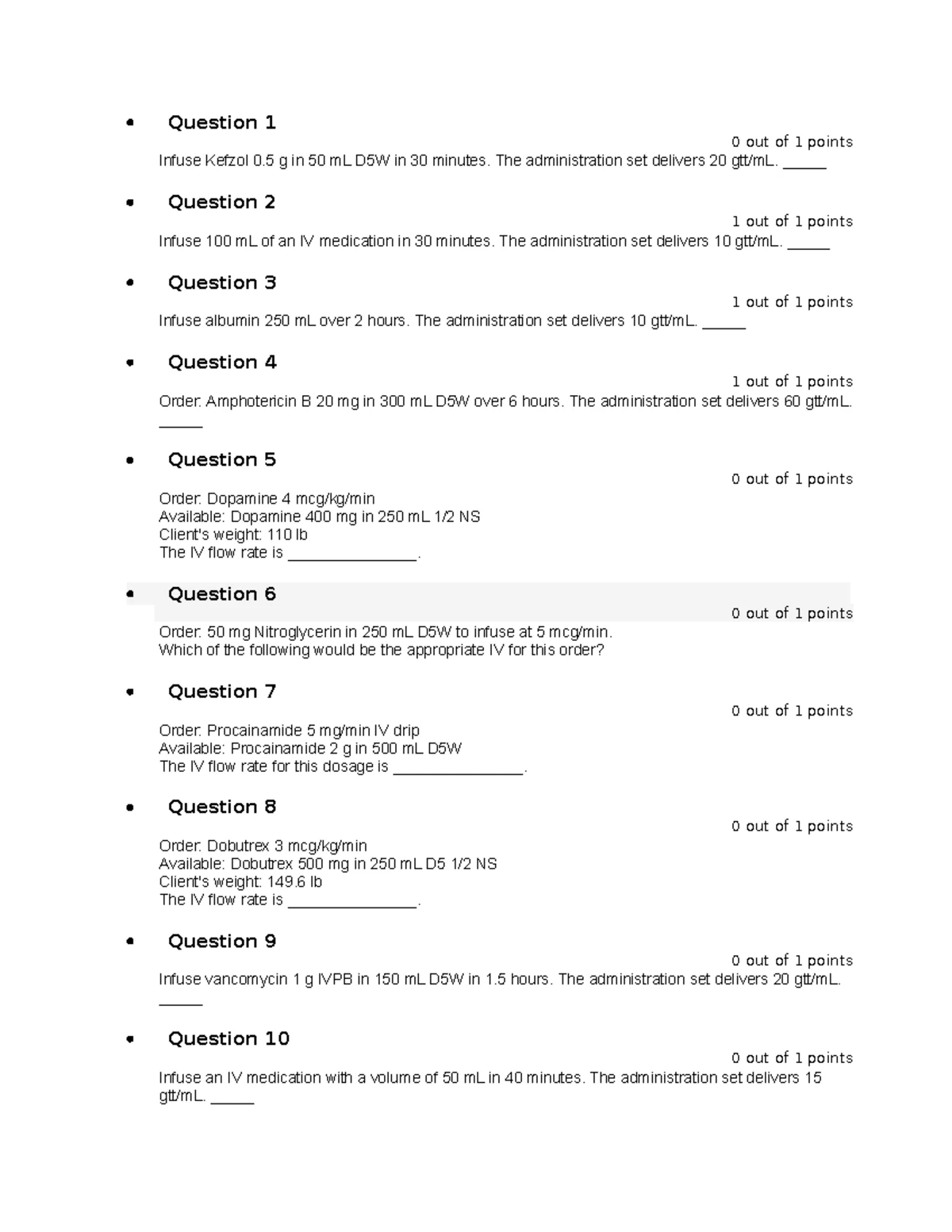 Intake and Output Practice Questions - 1. During your 12-hour shift ...