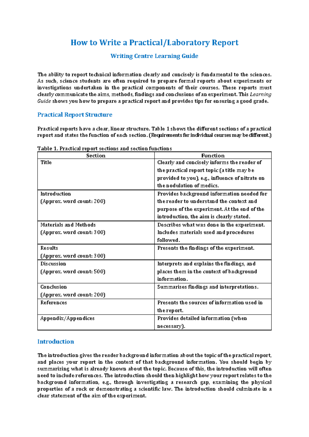 Practical Report Writing Guide: Tips for Science Students - Studocu