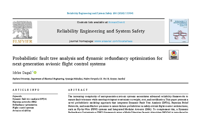 Probabilistic Fault Tree Analysis & Dynamic Redundancy Optimization for ...