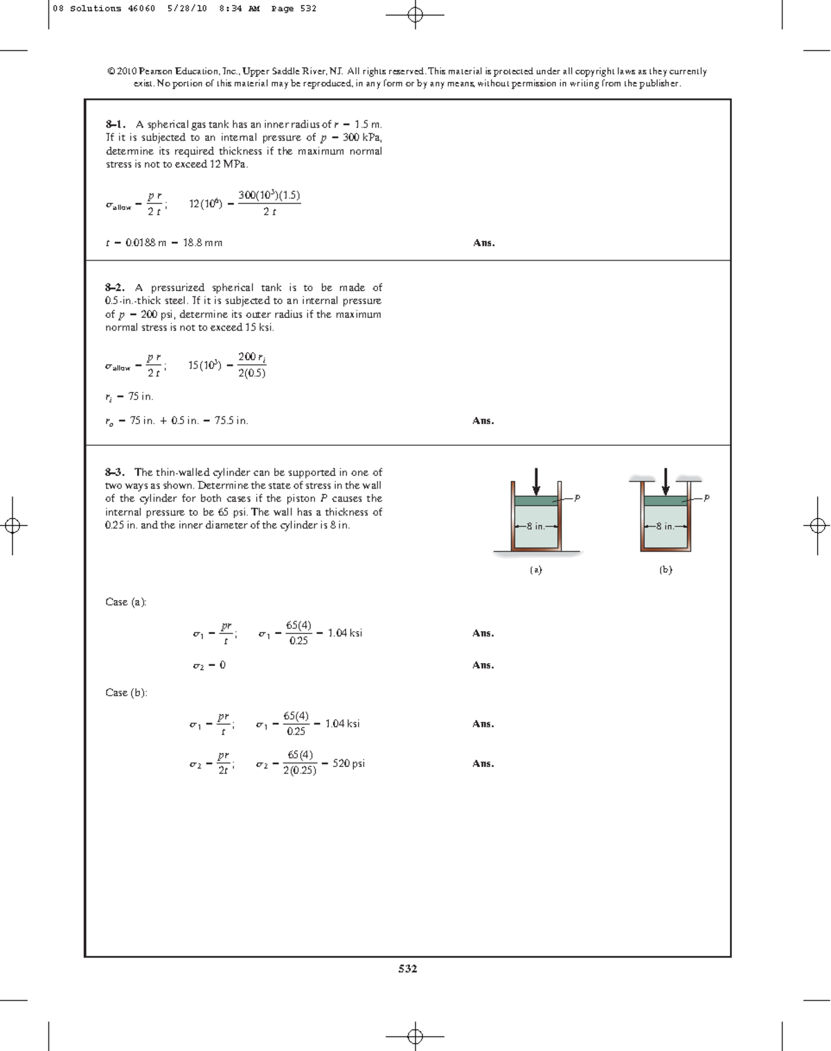 Chapter 08 - Engineering Stress Analysis Notes and Solutions - Studocu