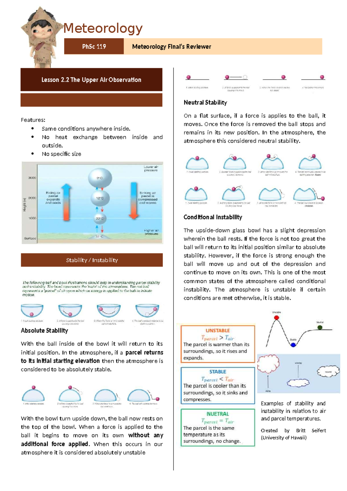 Meteorology PhSc 119 Final Exam Review: Upper Air Observations and ...