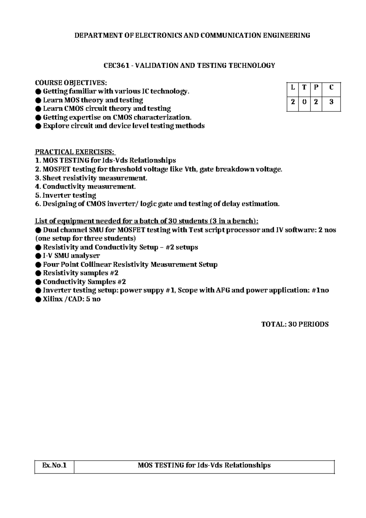 Photo inspiration: Fresh Look at Cec361 Lab Manual Mosfet Testing Cmos Characterization Techniques