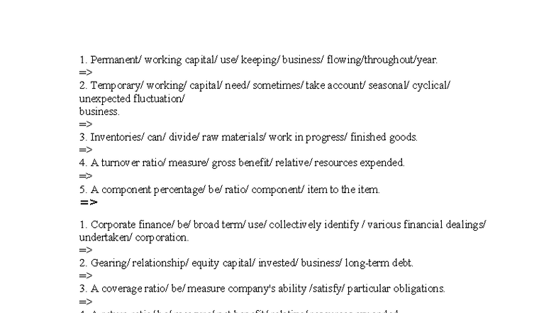TACN2 - Financial Analysis of Corporate Resources and Obligations - Studocu