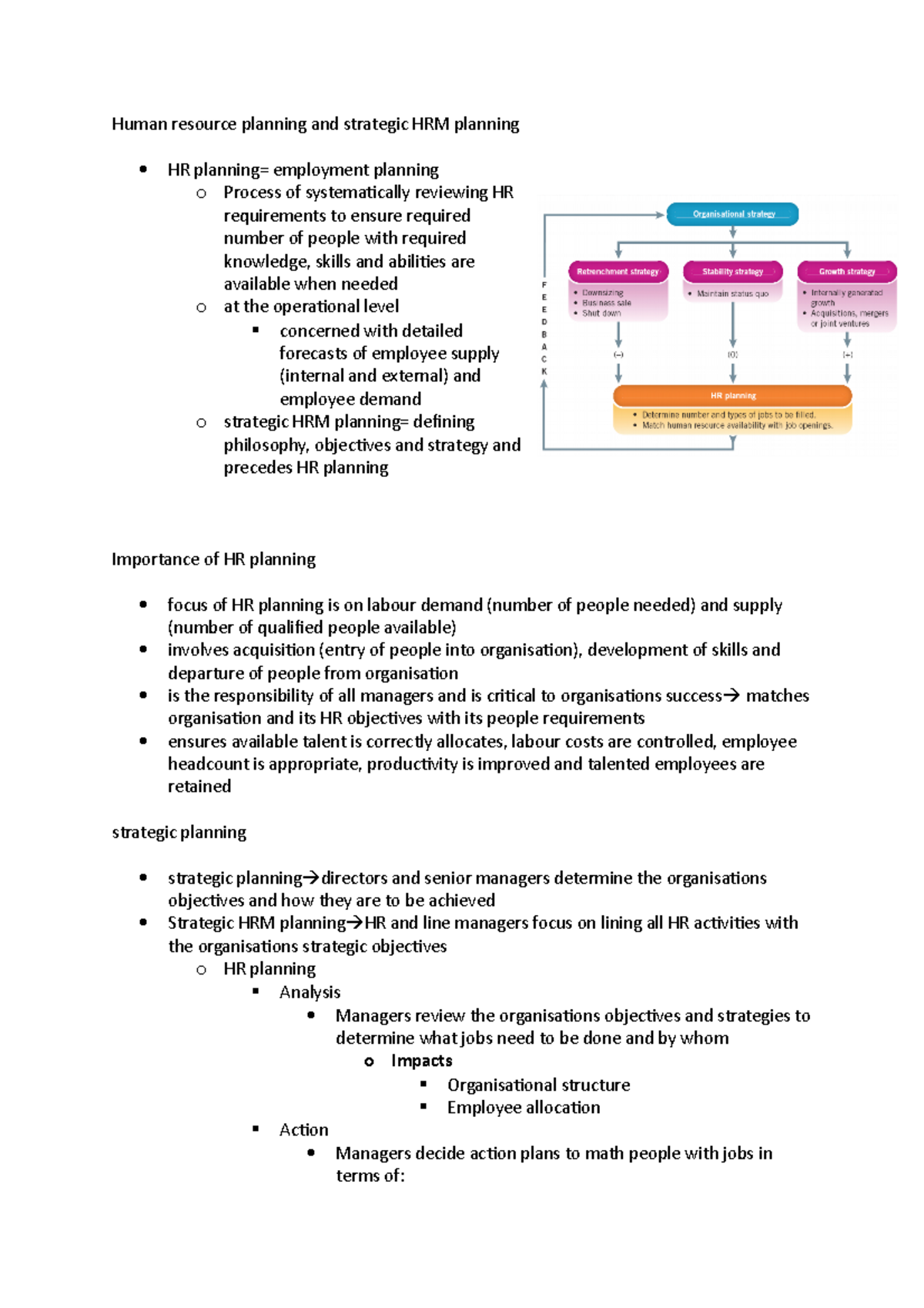 Chapter 2-HR planning - Lecture notes 2 - Human resource planning and ...