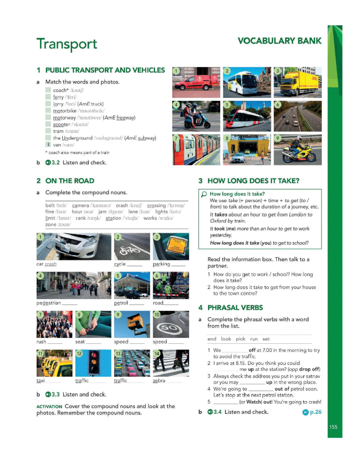 English File 4th Ed. Intermediate Vocab: Transport & Phrasal Verbs ...