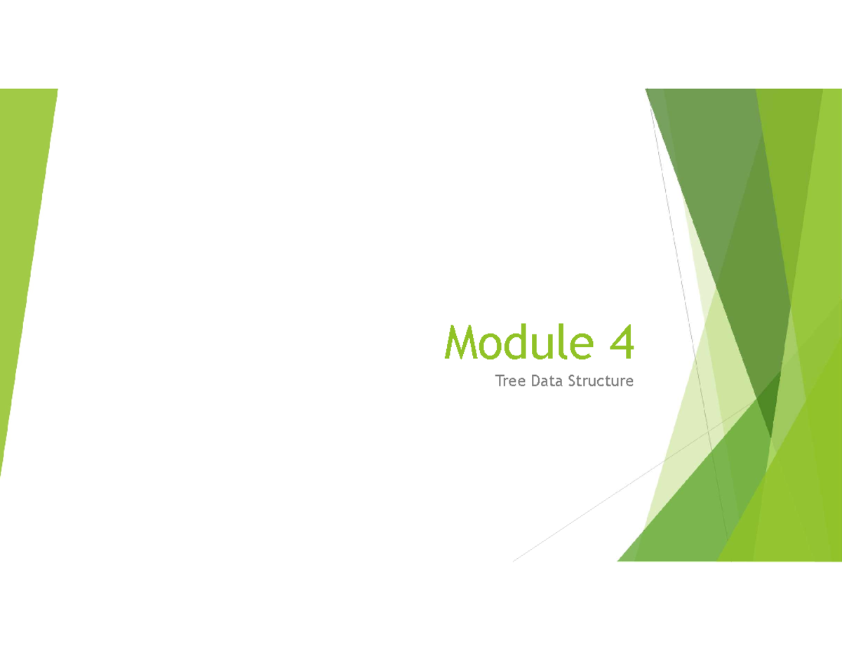 DS Module 4 - Unit 4 Tree Data Structure Lecture Notes - Studocu