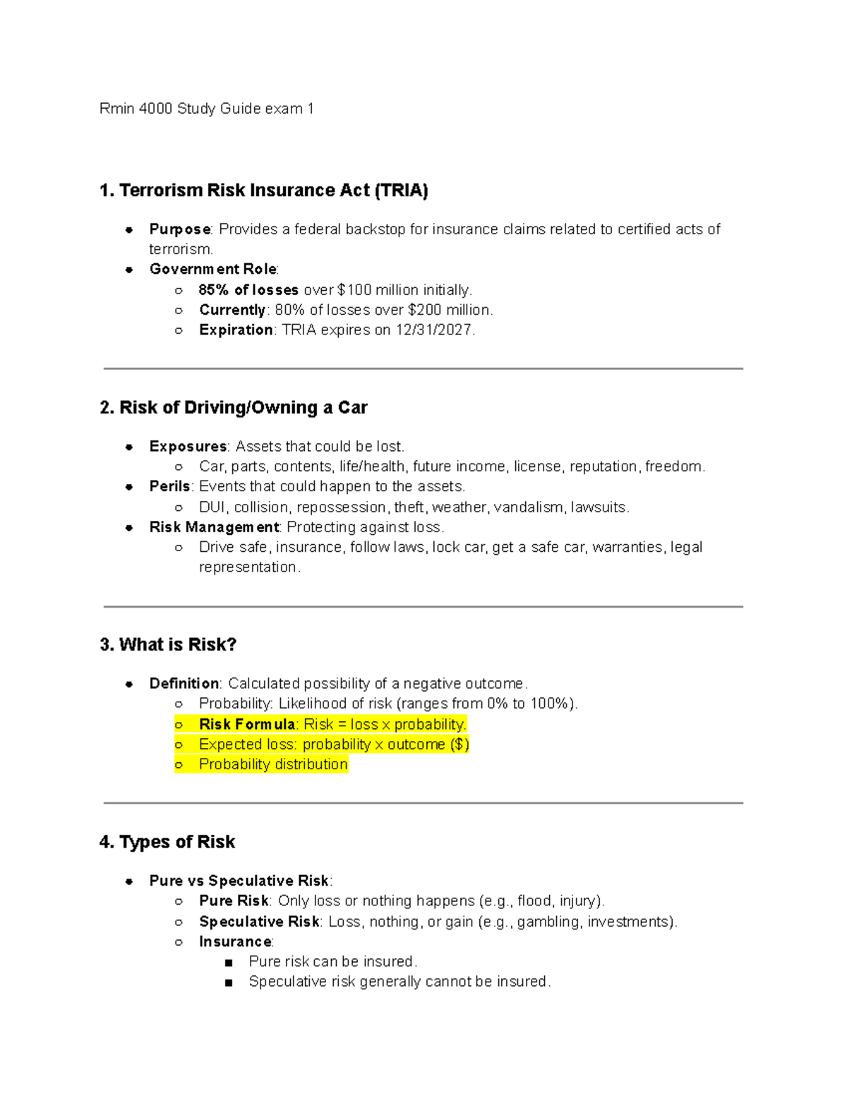 Rmin 4000 Study Guide: Exam 1 Review & Key Concepts - Studocu