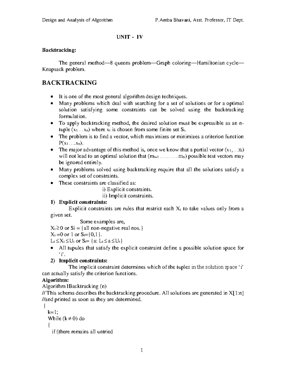 Daa UNIT5 notes - UNIT – V Deterministic and non-deterministic ...