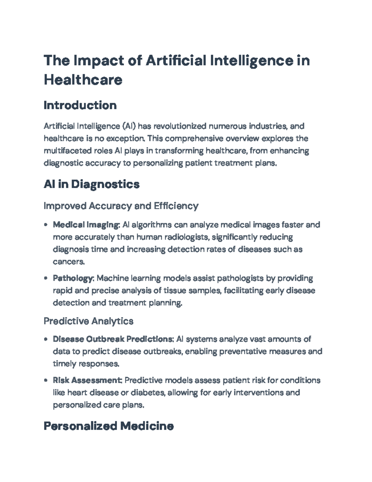 AI in Healthcare: Exploring Innovations in Diagnosis, Treatment & Ops ...