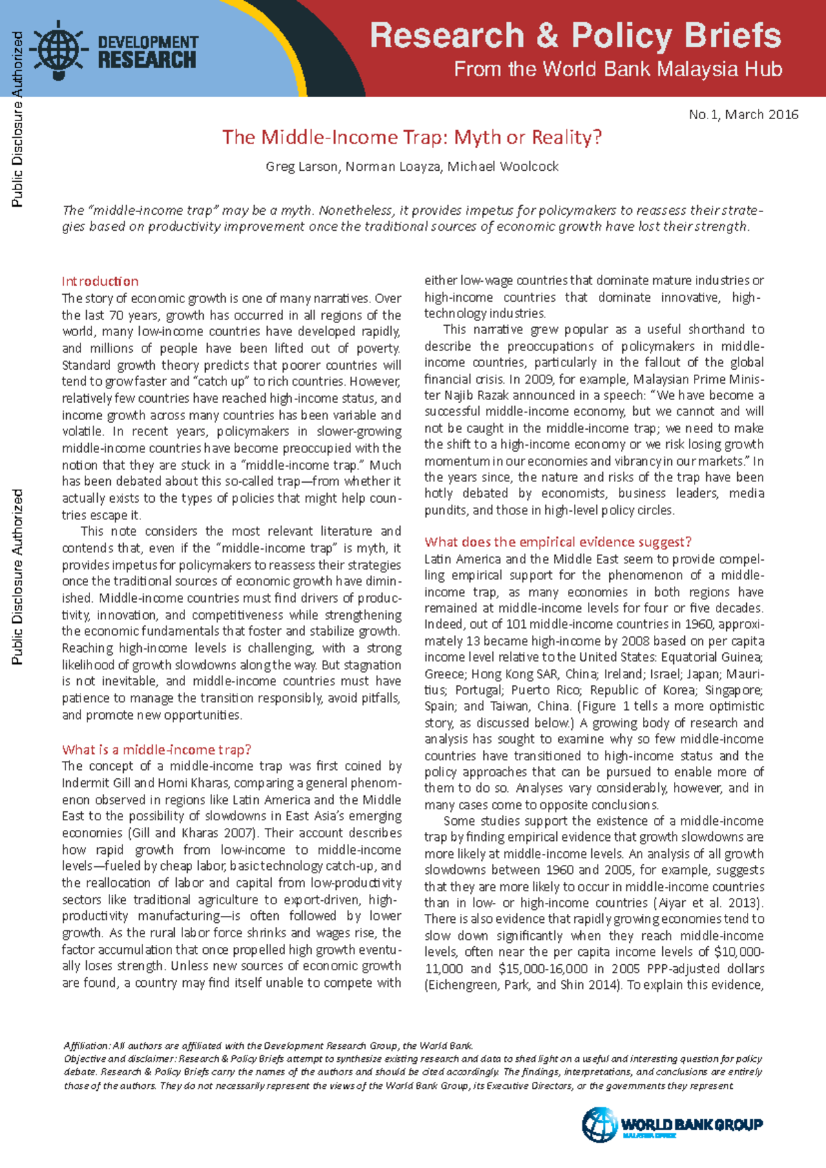Middle-Income Trap: Analyzing Its Reality and Impact on Growth - Studocu