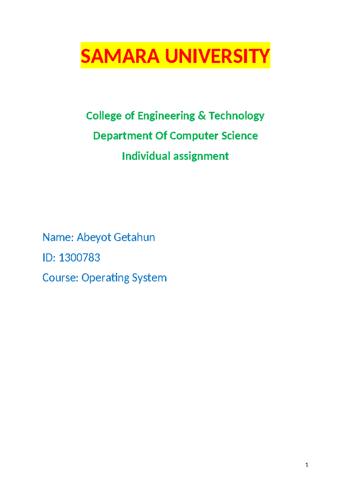 Operating System Assignment - C++ Program Simulations - Studocu