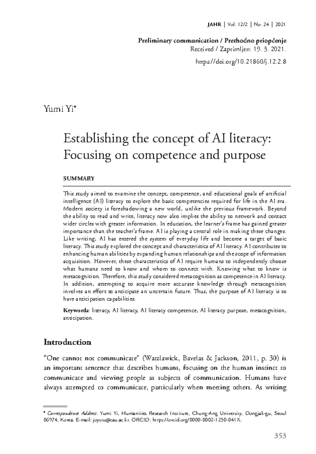 20552-AI Literacy Study: Competence and Purpose in the AI Era - Studocu