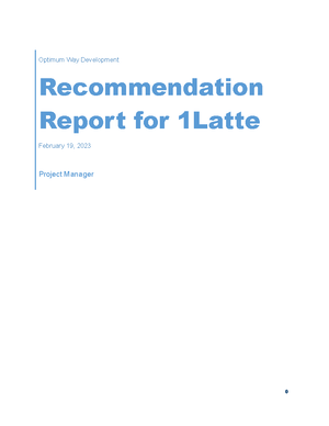 Project 2 - Recommendation Report Template - IT226 - [Company name ...
