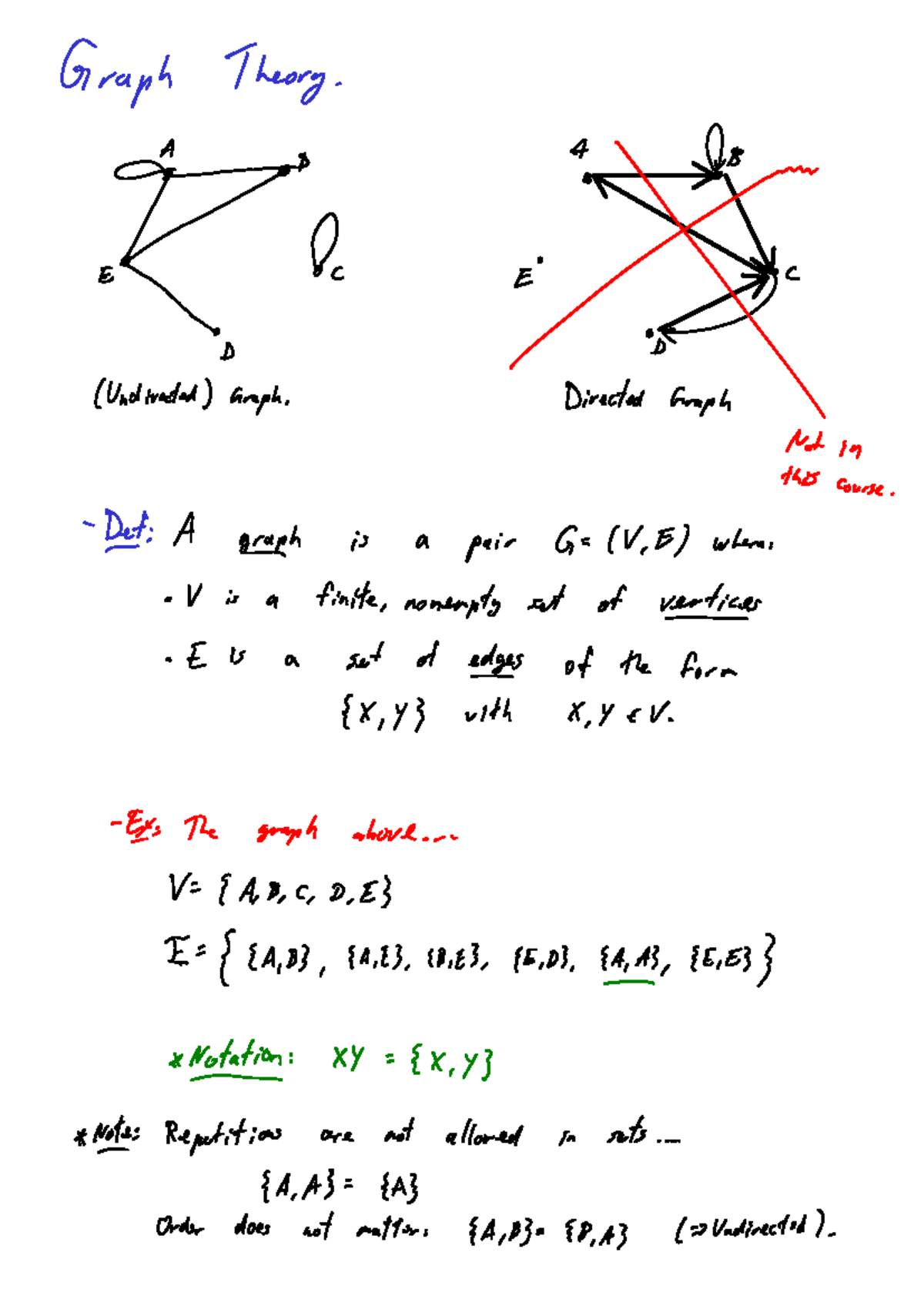 Lec 21 Notes - Graph Theory Concepts (Course Code: V.B) - Studocu